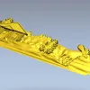 Лесная хижина с лосём - рельефная 3D модель STL для ЧПУ