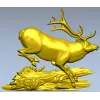 3D модель бегущий олень (STL) для ЧПУ