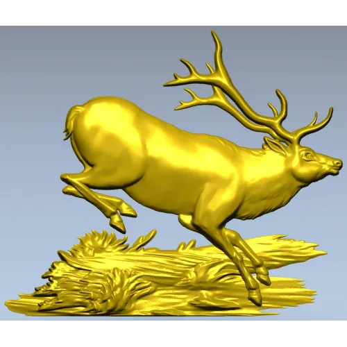 3D модель бегущий олень (STL) для ЧПУ
