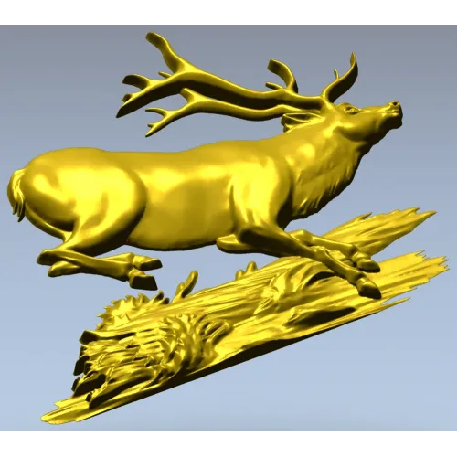 3D модель бегущий олень (STL) для ЧПУ