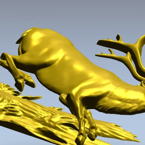 3D модель бегущий олень (STL) для ЧПУ