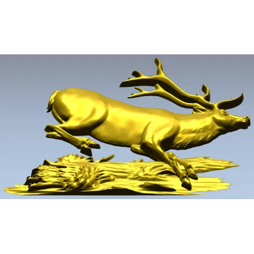 3D модель бегущий олень (STL) для ЧПУ