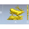 3D модель бегущий олень (STL) для ЧПУ
