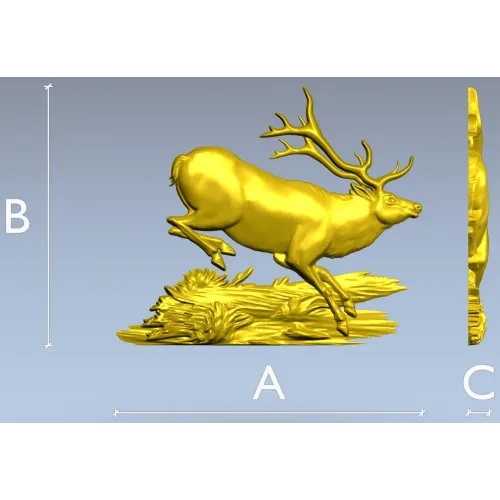 3D модель бегущий олень (STL) для ЧПУ
