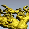 Forest Harmony - Deer, Rabbit & Bird Relief STL 3D Model for CNC