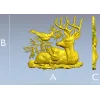 Forest Harmony - Deer, Rabbit & Bird Relief STL 3D Model for CNC