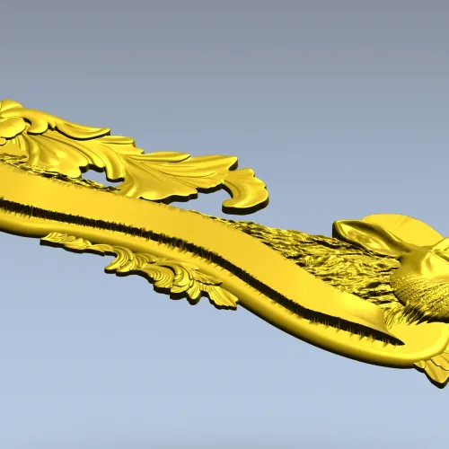 Deer Head Rococo Hanger STL 3D Model