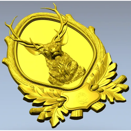 Охотничий трофей - олень (3D модель STL для ЧПУ)