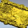 Forest Stag Relief - high-relief STL 3D model for CNC