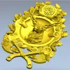 Олений трофей в рамке - STL 3D модель для ЧПУ