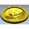 Forest Harmony Medallion - round high-relief STL for CNC