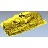 Олень в прыжке - рельефная 3D модель STL для ЧПУ