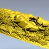 Олень в прыжке - рельефная 3D модель STL для ЧПУ