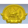 Олений медальон - рельефная 3D модель STL для ЧПУ
