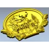 Олений медальон - рельефная 3D модель STL для ЧПУ