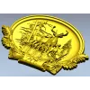 Олений медальон - рельефная 3D модель STL для ЧПУ