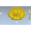 Олений медальон - рельефная 3D модель STL для ЧПУ