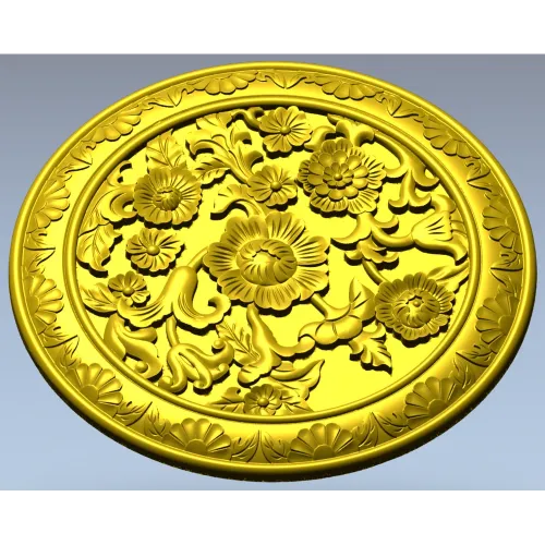 Флоральный медальон - 3D модель STL для ЧПУ