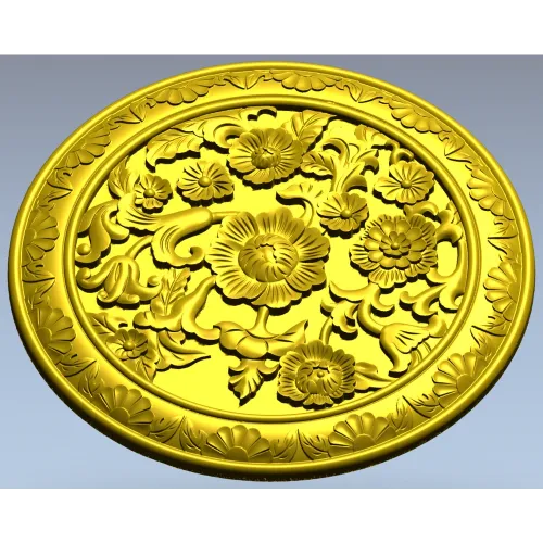 Флоральный медальон - 3D модель STL для ЧПУ