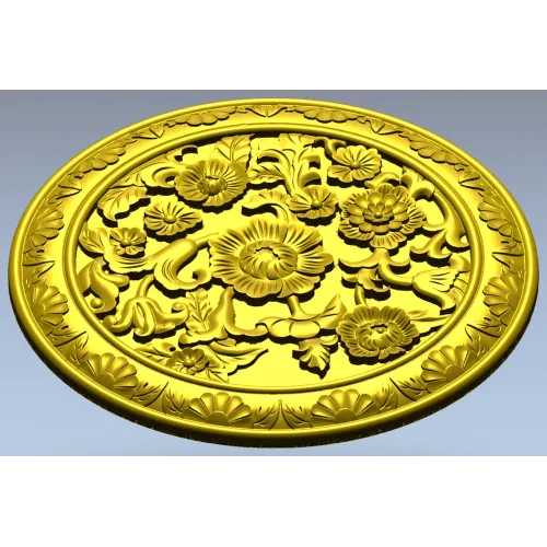 Флоральный медальон - 3D модель STL для ЧПУ