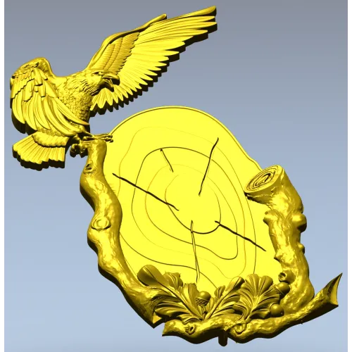 Орёл на пне - 3D модель STL для ЧПУ фрезера