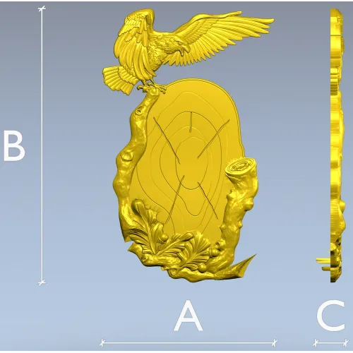 Орёл на пне - 3D модель STL для ЧПУ фрезера