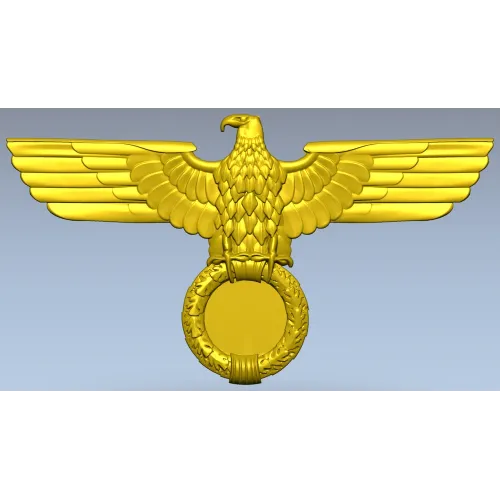 Heraldic Eagle with Laurel Wreath - STL 3D Model for CNC