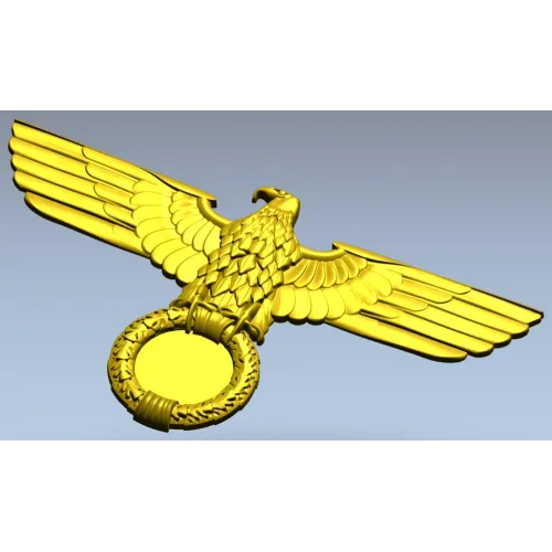 Heraldic Eagle with Laurel Wreath - STL 3D Model for CNC