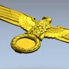 Heraldic Eagle with Laurel Wreath - STL 3D Model for CNC