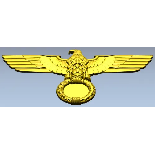 Heraldic Eagle with Laurel Wreath - STL 3D Model for CNC