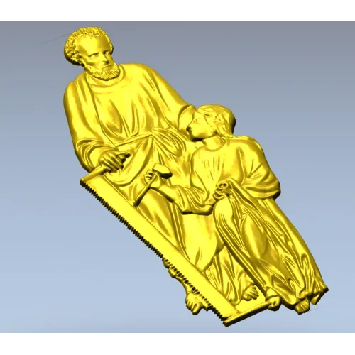 Барельеф "Отец и сын" - 3D модель STL для ЧПУ