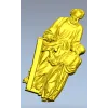 Барельеф "Отец и сын" - 3D модель STL для ЧПУ