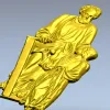 Барельеф "Отец и сын" - 3D модель STL для ЧПУ