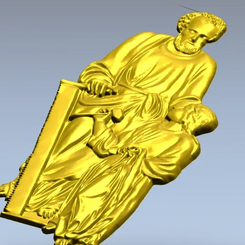 Барельеф "Отец и сын" - 3D модель STL для ЧПУ