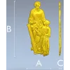 Барельеф "Отец и сын" - 3D модель STL для ЧПУ