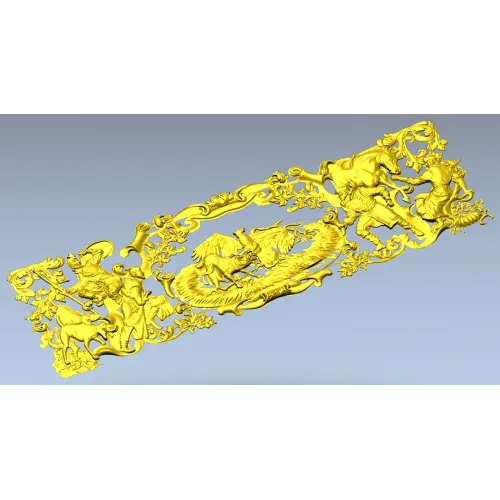 Фриз "Охота" - 3D модель STL для ЧПУ