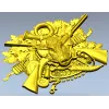 Охотничье панно с кабаном - STL 3D модель для ЧПУ