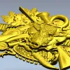 Охотничье панно с кабаном - STL 3D модель для ЧПУ