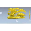 Горизонтальное панно "Погоня за бизоном" - STL 3D модель для ЧПУ