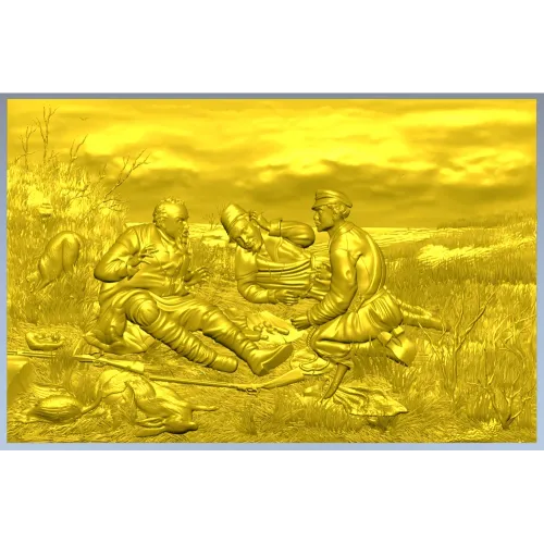 Hunters' Respite - detailed relief 3D model STL for CNC