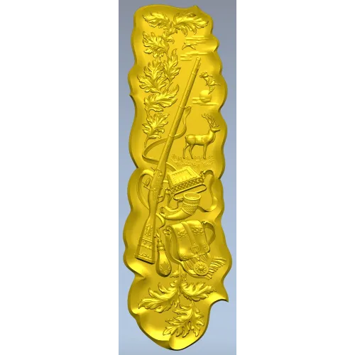 Hunting Trophy Panel - STL 3D model for CNC milling