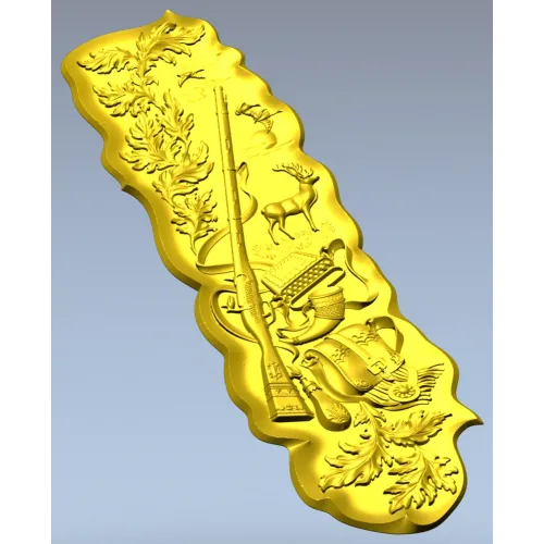 Hunting Trophy Panel - STL 3D model for CNC milling