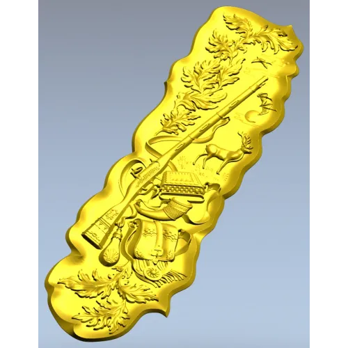 Hunting Trophy Panel - STL 3D model for CNC milling