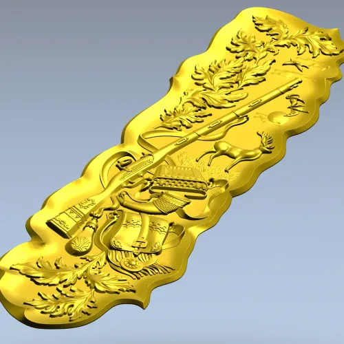 Hunting Trophy Panel - STL 3D model for CNC milling