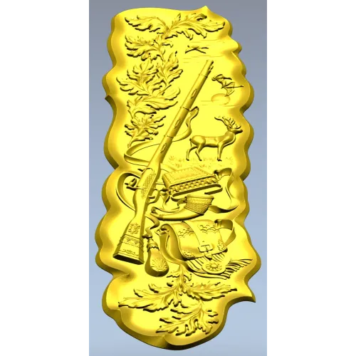 Hunting Trophy Panel - STL 3D model for CNC milling