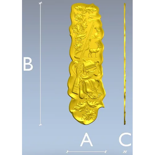 Hunting Trophy Panel - STL 3D model for CNC milling