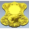 Trout Trophy Shield - STL 3D model for CNC milling