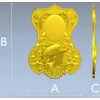 Trout Trophy Shield - STL 3D model for CNC milling