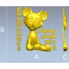 Рельефная 3D модель STL - табличка "Грозный Пёсёнок" для ЧПУ