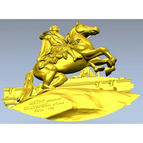 Всадник на скале - рельефная 3D модель STL для ЧПУ